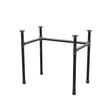 Schreibtisch-Gestell, U-Form, Gusseisen und Stahl Ø 34 mm, 82 × 52 cm, Höhe 72 cm