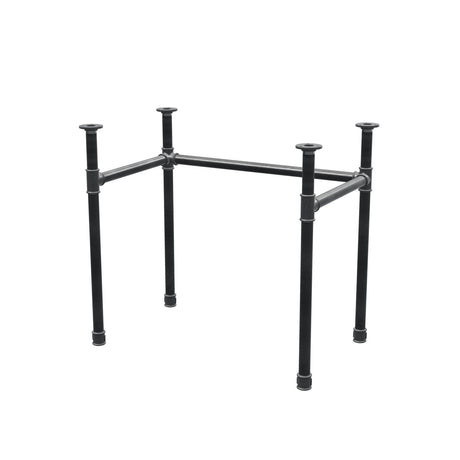 Schreibtisch-Gestell, U-Form, Gusseisen und Stahl Ø 34 mm, 82 × 52 cm, Höhe 72 cm