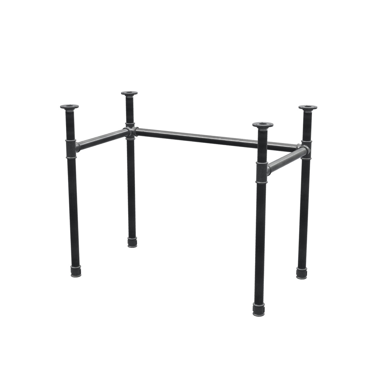 Schreibtisch-Gestell, U-Form, Gusseisen und Stahl Ø 34 mm, 92 × 52 cm, Höhe 72 cm