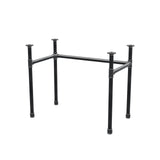 Schreibtisch-Gestell, U-Form, Gusseisen und Stahl Ø 34 mm, 92 × 52 cm, Höhe 72 cm