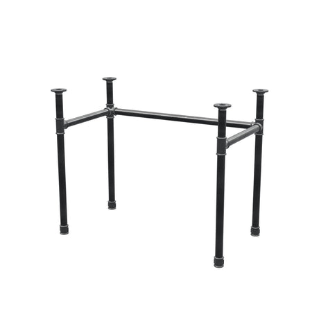 Schreibtisch-Gestell, U-Form, Gusseisen und Stahl Ø 34 mm, 92 × 52 cm, Höhe 72 cm