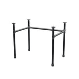Schreibtisch-Gestell, U-Form, Gusseisen und Stahl Ø 34 mm, 92 × 62 cm, Höhe 72 cm