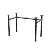 Schreibtisch-Gestell, U-Form, Gusseisen und Stahl Ø 42 mm, 106 × 56 cm, Höhe 70 cm