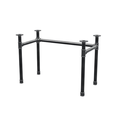 Schreibtisch-Gestell, U-Form, Gusseisen und Stahl Ø 42 mm, 106 × 56 cm, Höhe 70 cm