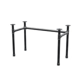 Schreibtisch-Gestell, U-Form, Gusseisen und Stahl Ø 42 mm, 116 × 56 cm, Höhe 70 cm