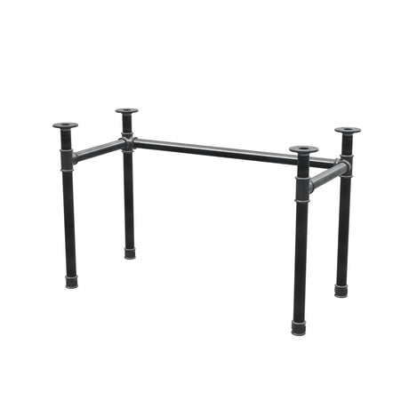Schreibtisch-Gestell, U-Form, Gusseisen und Stahl Ø 42 mm, 116 × 56 cm, Höhe 70 cm