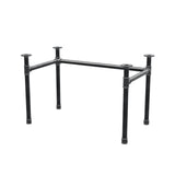 Schreibtisch-Gestell, U-Form, Gusseisen und Stahl Ø 42 mm, 116 × 66 cm, Höhe 70 cm