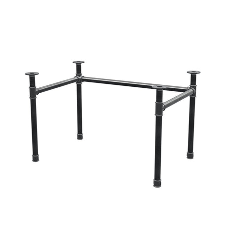 Schreibtisch-Gestell, U-Form, Gusseisen und Stahl Ø 42 mm, 116 × 76 cm, Höhe 70 cm