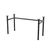 Schreibtisch-Gestell, U-Form, Gusseisen und Stahl Ø 42 mm, 136 × 56 cm, Höhe 70 cm