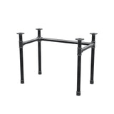 Schreibtisch-Gestell, U-Form, Gusseisen und Stahl Ø 42 mm, 96 × 56 cm, Höhe 70 cm