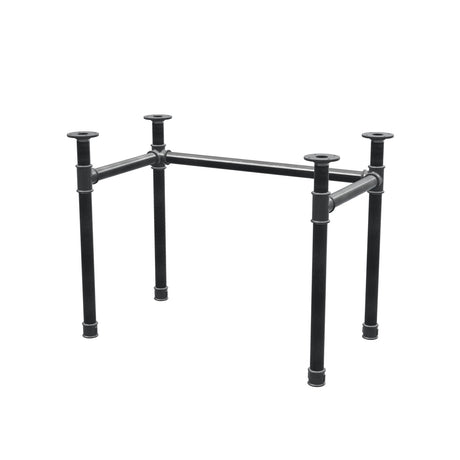 Schreibtisch-Gestell, U-Form, Gusseisen und Stahl Ø 42 mm, 96 × 56 cm, Höhe 70 cm