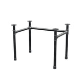 Schreibtisch-Gestell, U-Form, Gusseisen und Stahl Ø 42 mm, 96 × 66 cm, Höhe 70 cm