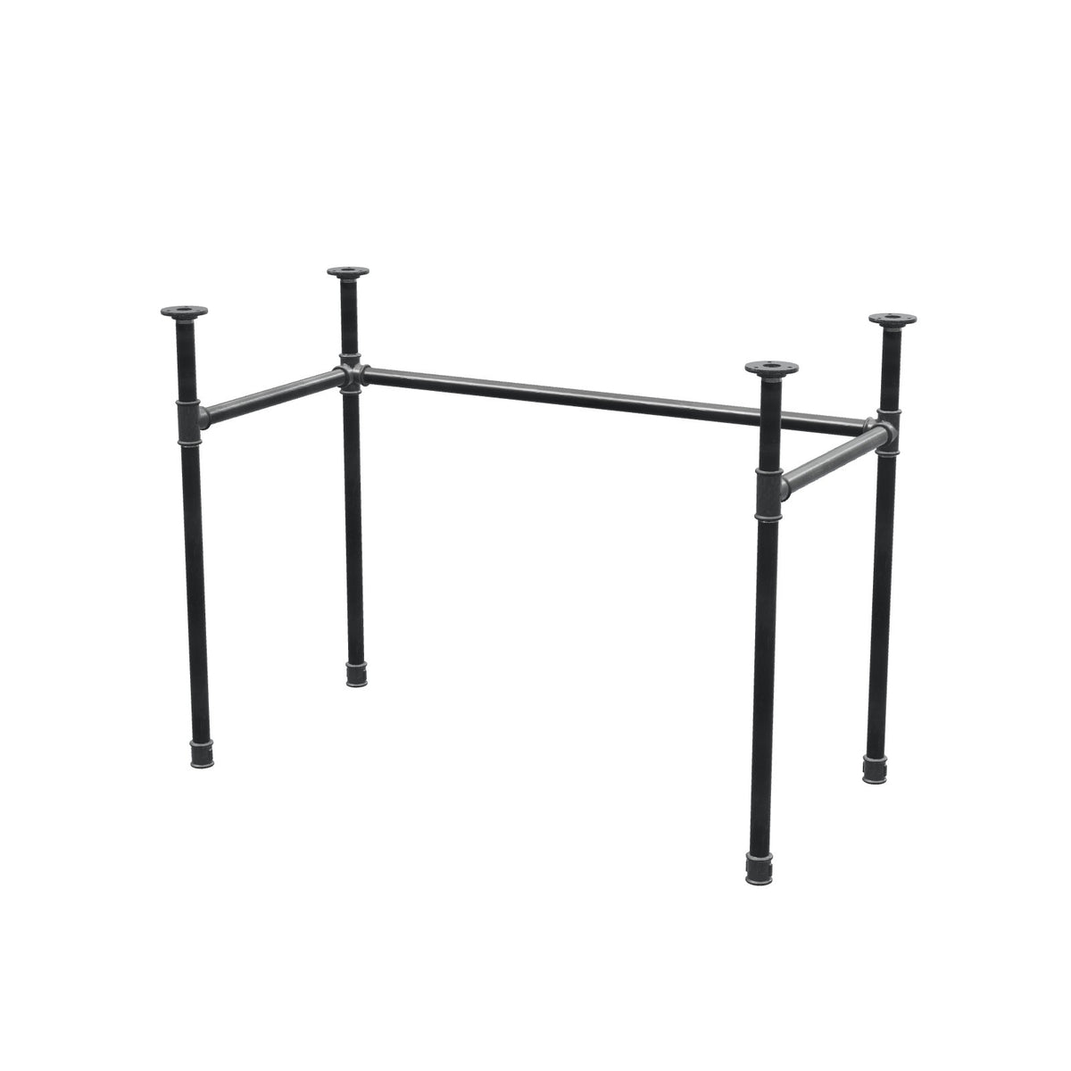 Schreibtisch-Gestell, U-Form, Gusseisen und Stahl Ø 27 mm, 101 × 51 cm, Höhe 71 cm