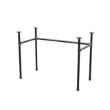 Schreibtisch-Gestell, U-Form, Gusseisen und Stahl Ø 27 mm, 101 × 51 cm, Höhe 71 cm