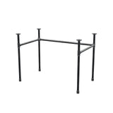 Schreibtisch-Gestell, U-Form, Gusseisen und Stahl Ø 27 mm, 101 × 61 cm, Höhe 71 cm