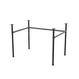 Schreibtisch-Gestell, U-Form, Gusseisen und Stahl Ø 27 mm, 101 × 71 cm, Höhe 71 cm