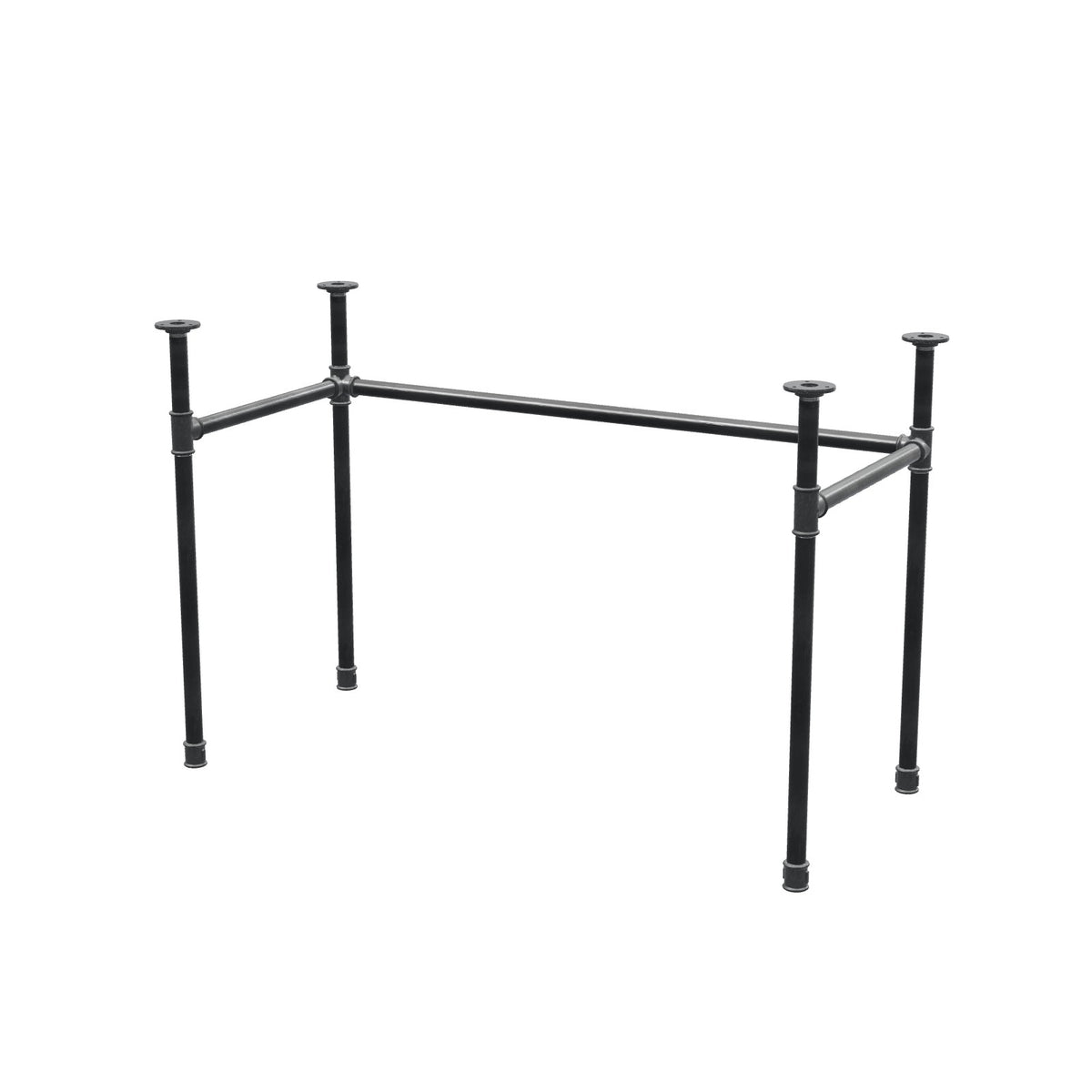 Schreibtisch-Gestell, U-Form, Gusseisen und Stahl Ø 27 mm, 111 × 51 cm, Höhe 71 cm