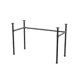Schreibtisch-Gestell, U-Form, Gusseisen und Stahl Ø 27 mm, 111 × 51 cm, Höhe 71 cm