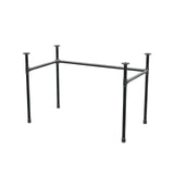 Schreibtisch-Gestell, U-Form, Gusseisen und Stahl Ø 27 mm, 111 × 61 cm, Höhe 71 cm