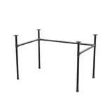 Schreibtisch-Gestell, U-Form, Gusseisen und Stahl Ø 27 mm, 111 × 71 cm, Höhe 71 cm