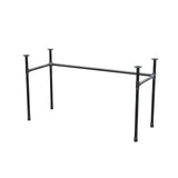 Schreibtisch-Gestell, U-Form, Gusseisen und Stahl Ø 27 mm, 131 × 51 cm, Höhe 71 cm