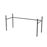 Schreibtisch-Gestell, U-Form, Gusseisen und Stahl Ø 27 mm, 161 × 61 cm, Höhe 71 cm
