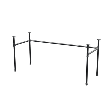 Schreibtisch-Gestell, U-Form, Gusseisen und Stahl Ø 27 mm, 161 × 61 cm, Höhe 71 cm
