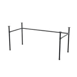 Schreibtisch-Gestell, U-Form, Gusseisen und Stahl Ø 27 mm, 161 × 71 cm, Höhe 71 cm