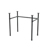 Schreibtisch-Gestell, U-Form, Gusseisen und Stahl Ø 27 mm, 81 × 51 cm, Höhe 71 cm