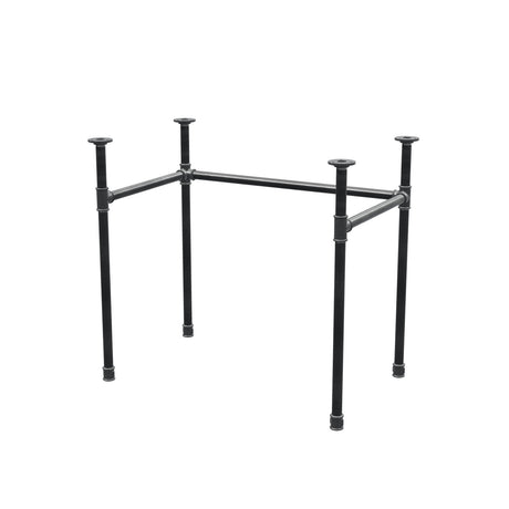 Schreibtisch-Gestell, U-Form, Gusseisen und Stahl Ø 27 mm, 81 × 51 cm, Höhe 71 cm