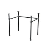 Schreibtisch-Gestell, U-Form, Gusseisen und Stahl Ø 27 mm, 81 × 61 cm, Höhe 71 cm