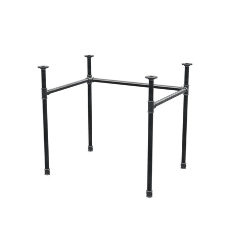 Schreibtisch-Gestell, U-Form, Gusseisen und Stahl Ø 27 mm, 81 × 61 cm, Höhe 71 cm