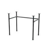 Schreibtisch-Gestell, U-Form, Gusseisen und Stahl Ø 27 mm, 91 × 51 cm, Höhe 71 cm