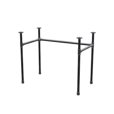 Schreibtisch-Gestell, U-Form, Gusseisen und Stahl Ø 27 mm, 91 × 51 cm, Höhe 71 cm