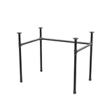 Schreibtisch-Gestell, U-Form, Gusseisen und Stahl Ø 27 mm, 91 × 61 cm, Höhe 71 cm