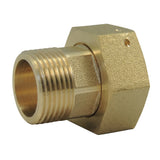 Halbverschraubung für Gaszähler Serie ISO 228/1 aus Messing CW617N - isometrische Ansicht 3/4