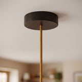 Runder Baldachin aus Holz, Ø 120 mm — Wengé-Optik