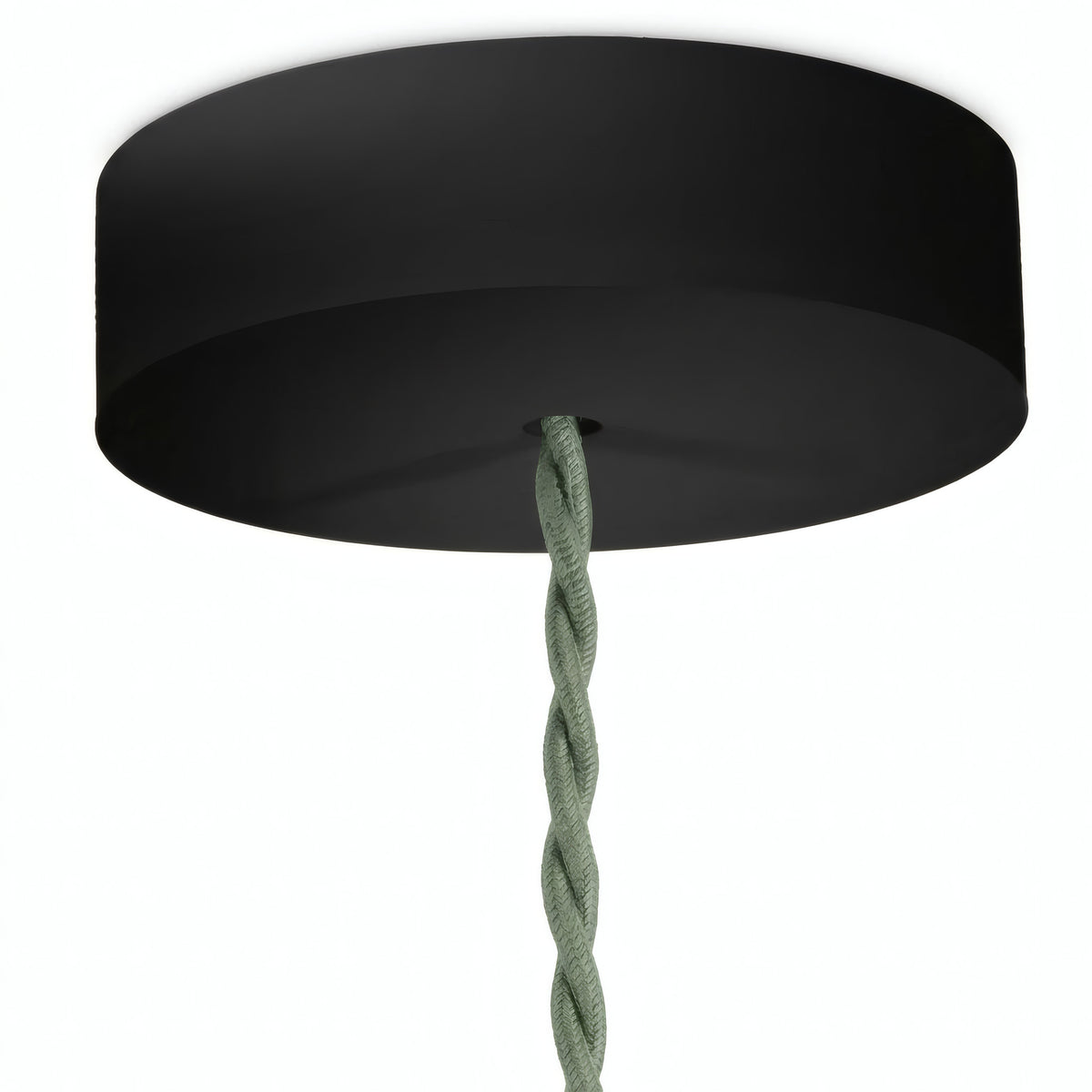 Runder Baldachin aus Holz, Ø 120 mm — Schwarz