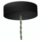 Runder Baldachin aus Holz, Ø 120 mm — Schwarz