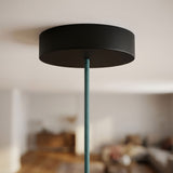 Runder Baldachin aus Holz, Ø 120 mm — Schwarz