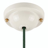 Baldachin aus glasierter Keramik — Ø 130 mm / Weiß