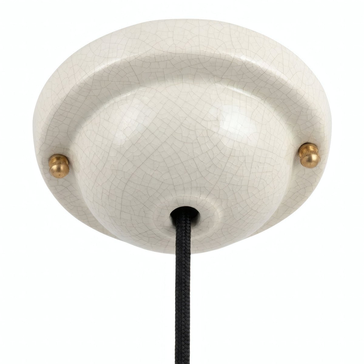 Baldachin aus glasierter Keramik — Ø 130 mm / Craquelé-Optik