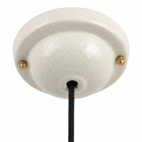 Baldachin aus glasierter Keramik — Ø 130 mm / Craquelé-Optik