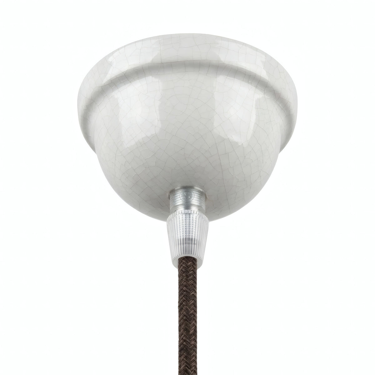 Baldachin aus glasierter Keramik — Ø 75 mm / Craquelé-Optik