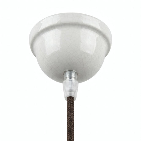 Baldachin aus glasierter Keramik — Ø 75 mm / Craquelé-Optik