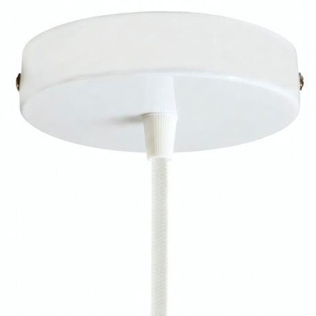 Zylindrischer Baldachin aus Metall, Ø 120 mm — Konisch, Thermoplast / Weiß glänzend