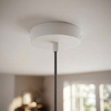 Zylindrischer Baldachin aus Metall, Ø 120 mm — Konisch, Thermoplast / Weiß matt