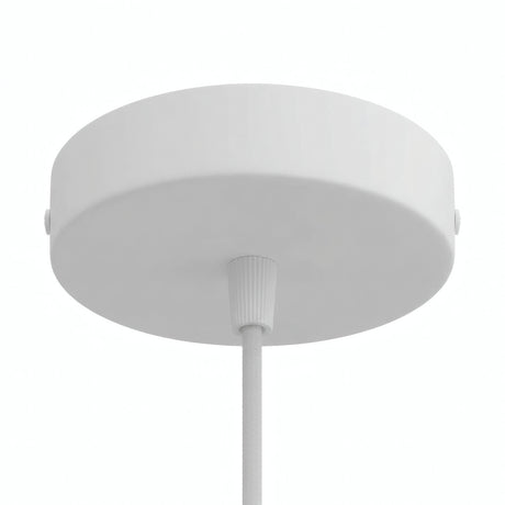 Zylindrischer Baldachin aus Metall, Ø 120 mm — Konisch, Thermoplast / Weiß matt