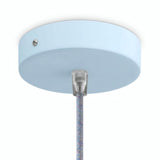 Zylindrischer Baldachin aus Metall, Ø 120 mm — Konisch, Thermoplast / Himmelblau