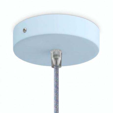 Zylindrischer Baldachin aus Metall, Ø 120 mm — Konisch, Thermoplast / Himmelblau